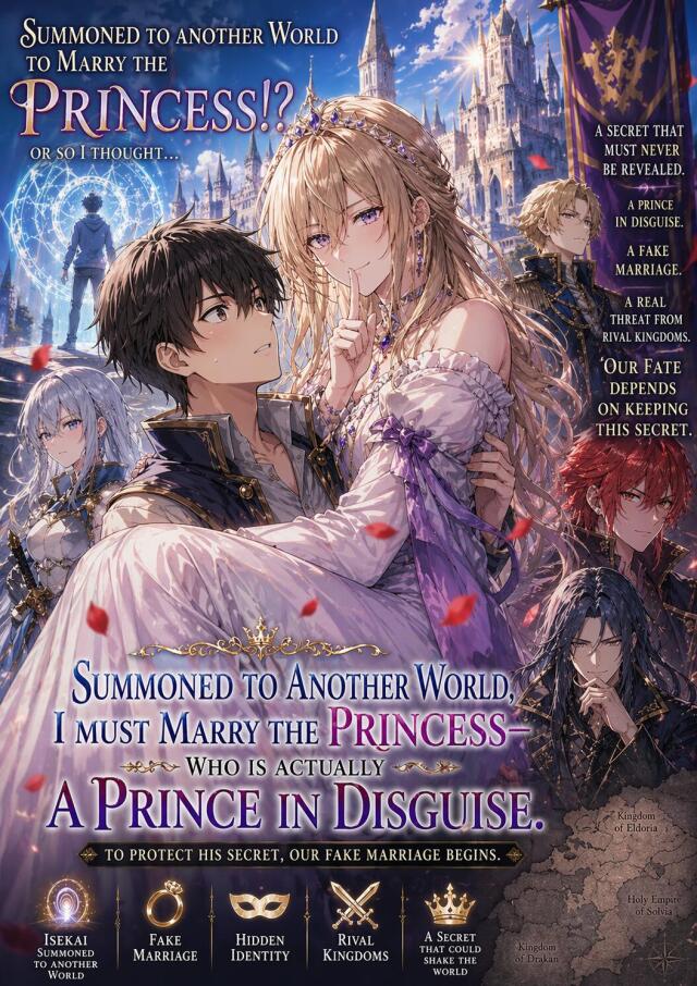 Summoned to Another World I Must Marry the Princess Who Is Actually A Prince in Disguise