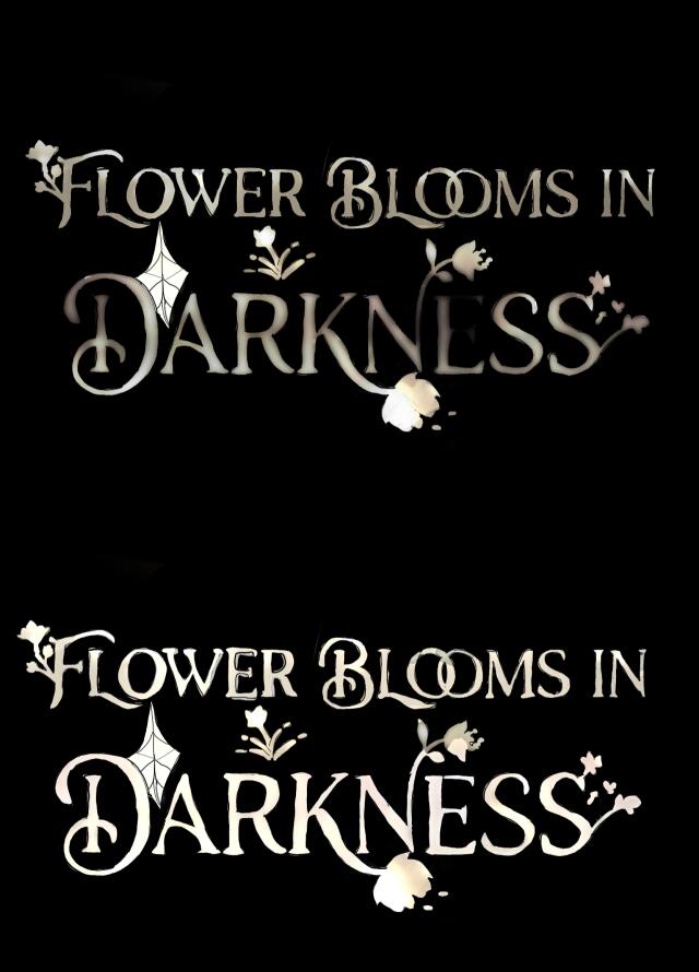 Flower blooms in darkness