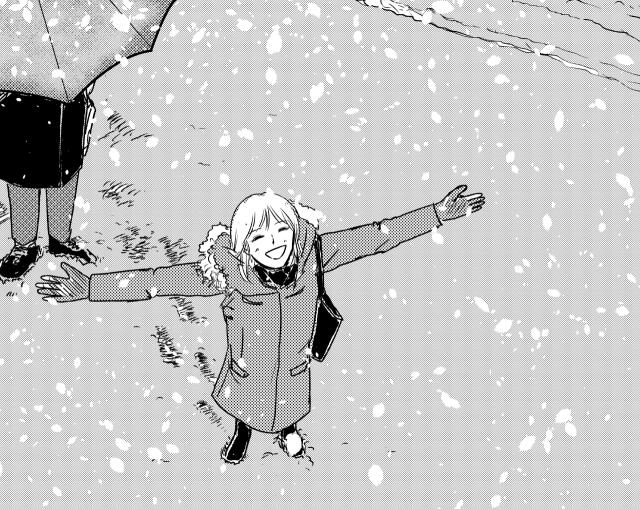 Vampire on a snowy night