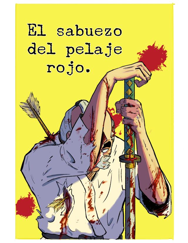El sabuezo del pelaje rojo.