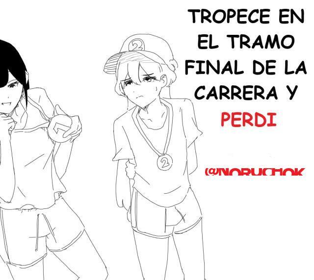 Tropecé en el tramo final de la carrera y perdí.
