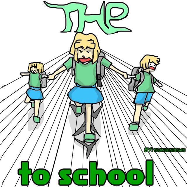 The way to school.