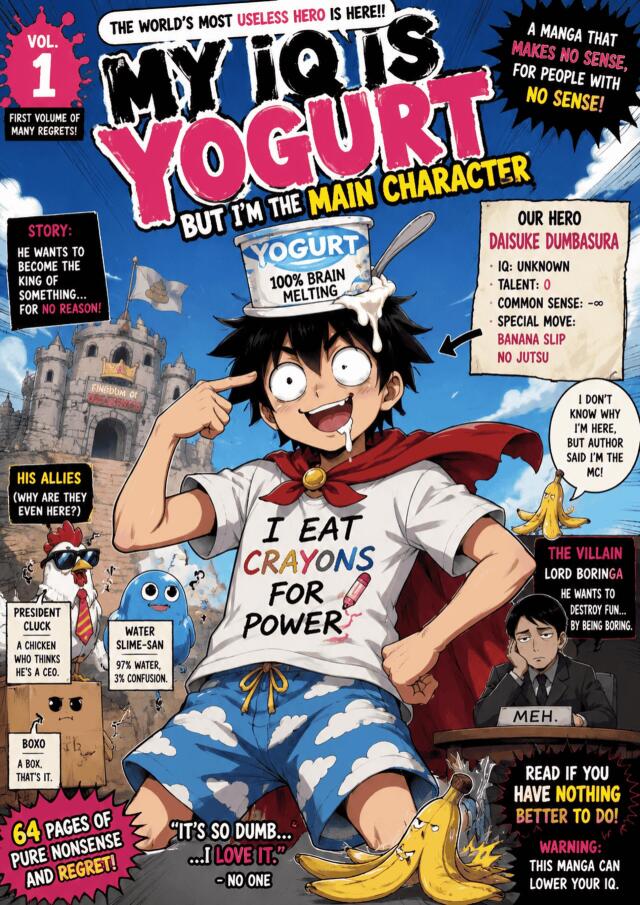 MY iQ IS YOGURT BUT I'M THE MAIN CHARACTER