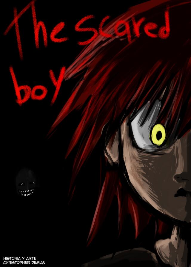 The scared boy