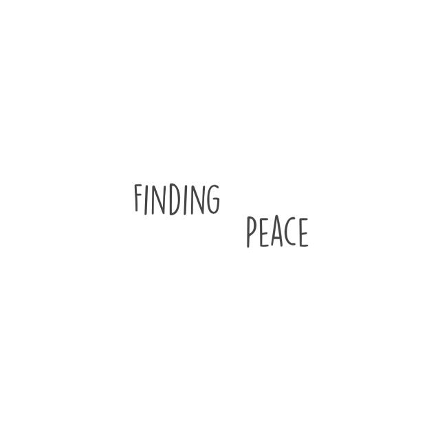 Finding peace
